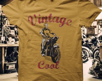 The Great Escape Cooler King Biker Vintage Cool Motorcycle Biker TR6 Racer printed T-shirt