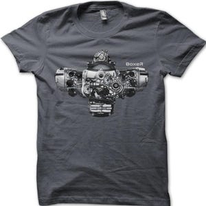 Boxer Engine Twin R65 R75 R1200GS R9T Motorrad Motorcycle R90 Airhead Oilhead Classic Biker T-shirt Charcoal