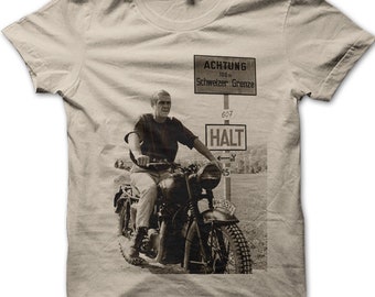 T-shirt stampata The Great Escape Vintage Classic Biker Motorcycle 9056