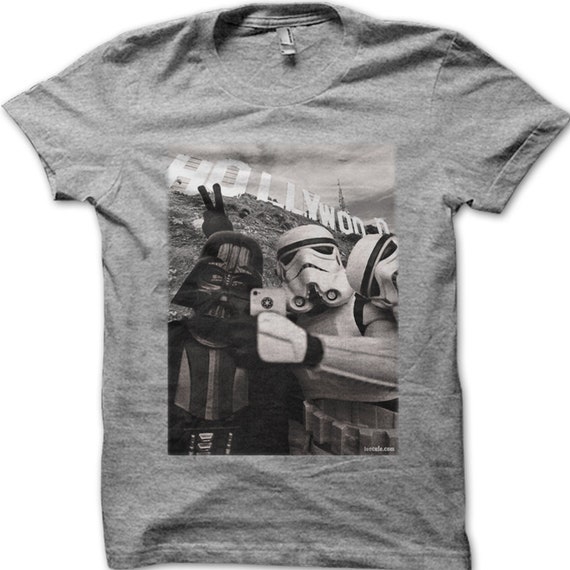 トップス DARTH VADER & STORM TROOPER / TEE Stormtrooper and Darth Vader JEDI Selfie HOLLYWOOD Cotton T-shirt