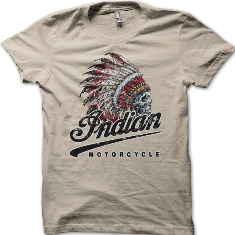 T-shirt Indian Motorcycle Racer motard vintage personnalisé 9000 Sand