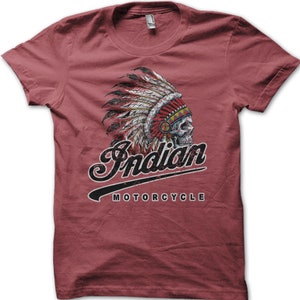 T-shirt Indian Motorcycle Racer motard vintage personnalisé 9000 Rouge