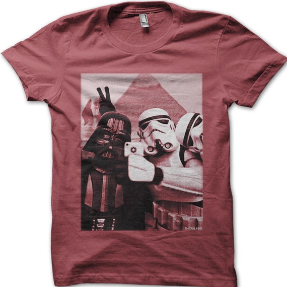 Star Wars Stormtrooper Darth Vader Selfie Pyramids Egypt Cotton T