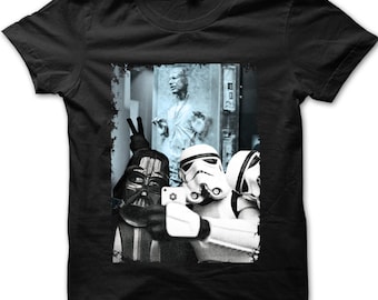 Dark Vador StormTrooper Selfie Han Solo La reine des neiges en carbonite inspiré du t-shirt 8953 de Star Wars