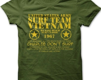 Charlie Don't Surf Apocalypse Now VIETNAM T-shirt imprimé 9140