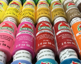 List 1 of 2. Apple Barrel Matte Acrylic Paint 2 oz. 70 colors to choose from. Sorted A-Z. Buy more & Save on shipping.