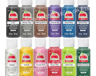 Apple Barrel 20 Pack Matte Finish Multi Color Acrylic Paint Value Set New.  See Pictures. 