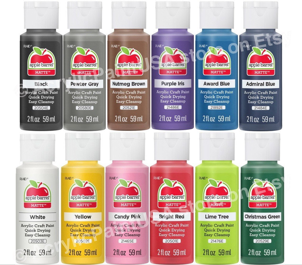 Apple Barrel Acrylic Paint in Assorted Colors (2 oz), 21484, Admiral Blue