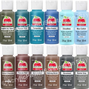 Apple Barrel 12 Pack Fall Colors Set #2. Acrylic Paint Value Set New.