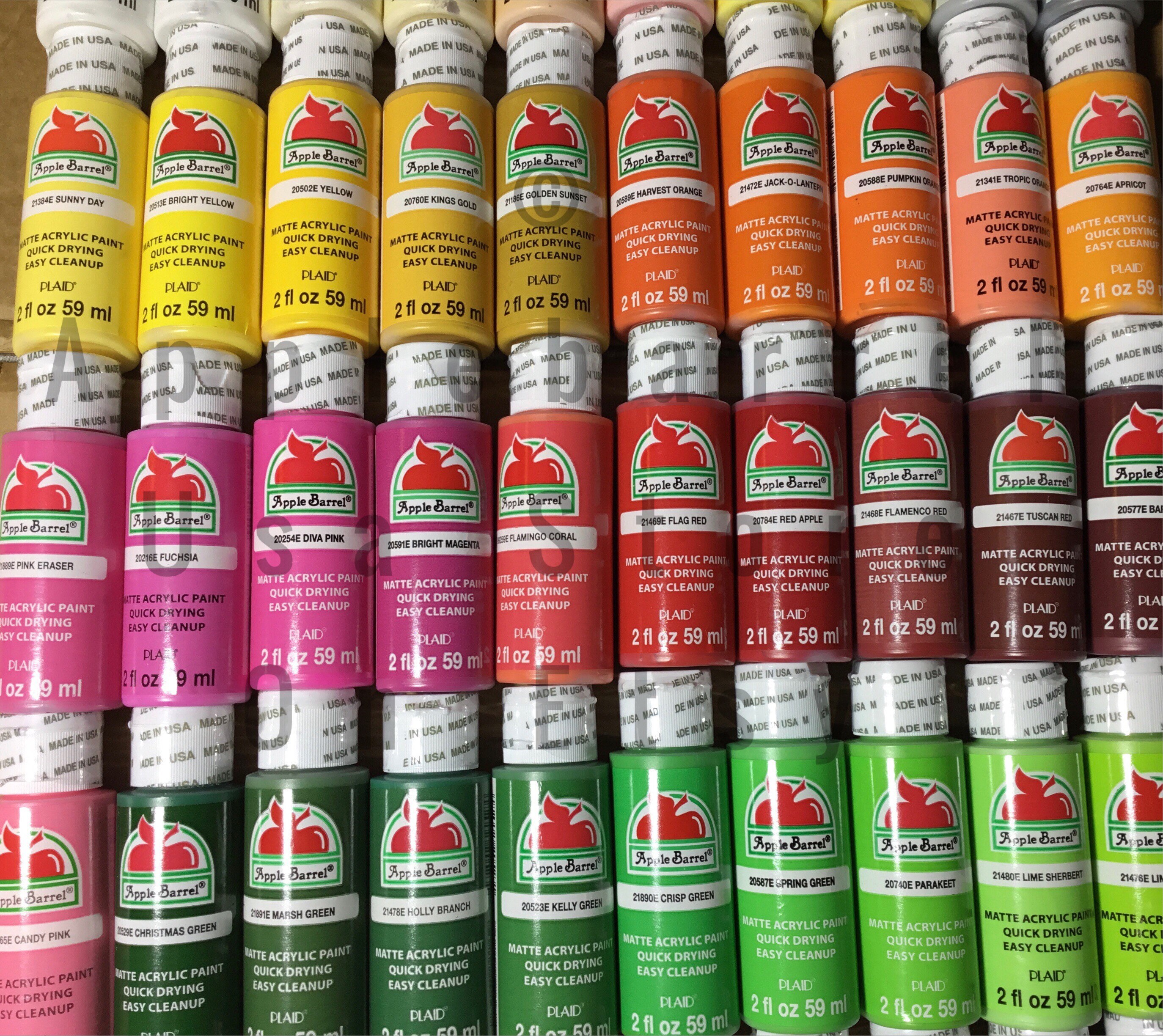 Apple Barrel MEGA Set 80 Bottles of 2 oz Different Colors Etsy