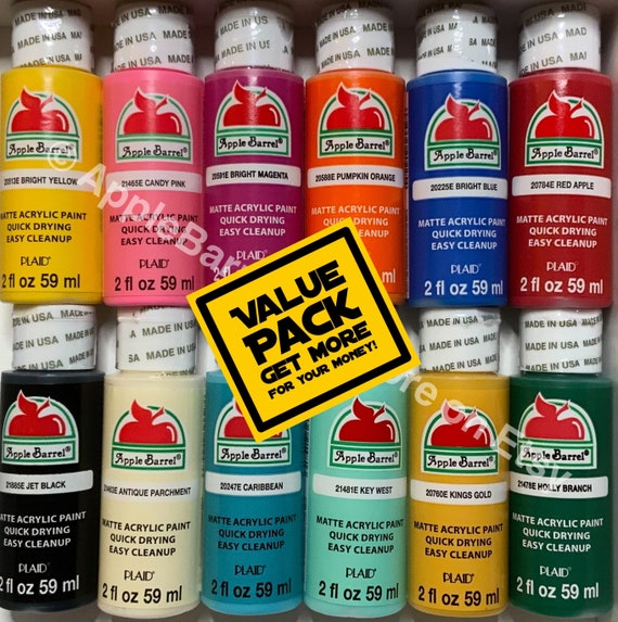 Apple Barrel Acrylic Paint in Assorted Colors (2 oz), 21463