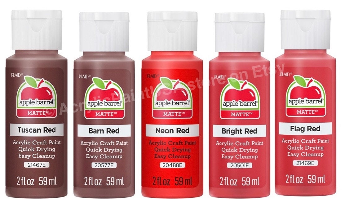 Apple Barrel Essential Reds 5 Pack Matte Finish Multi Color