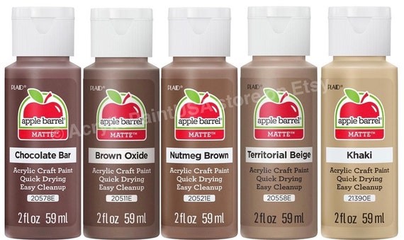 Apple Barrel Essential Browns 5 Pack Matte Finish Multi Color