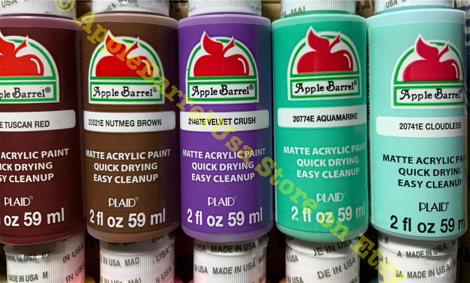 Apple Barrel Essential Purples 5 Pack Matte Finish Multi Color