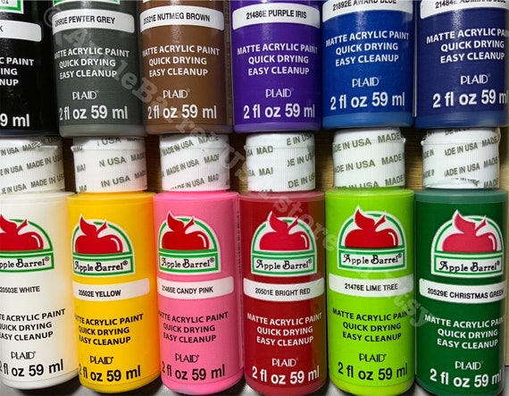 Apple Barrel 12 Pack Matte Finish Multi Color Acrylic Paint Value