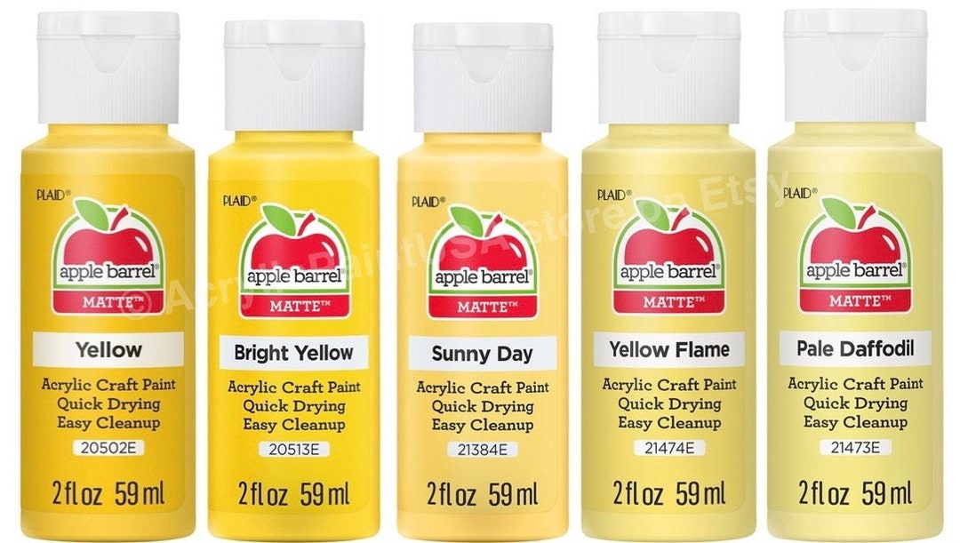 Apple Barrel Essential Yellows; Pack Matte Finish Multi Color