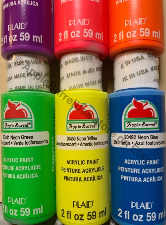 Apple Barrel Acrylic Paint in Assorted Colors (2 oz), 20487, Neon Pink
