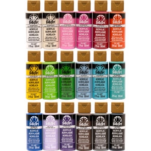 Apple Barrel, Flamingo SET. 12 Pack Matte Finish Multi Color Acrylic Paint.  Value SET, New. -  Norway