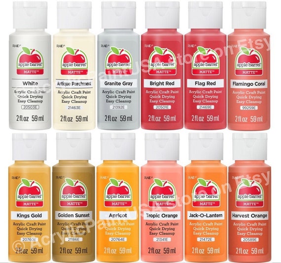 Apple Barrel 12 Pack Tropical Colors Acrylic Paint Value Set New. Matte  Finish. -  Israel