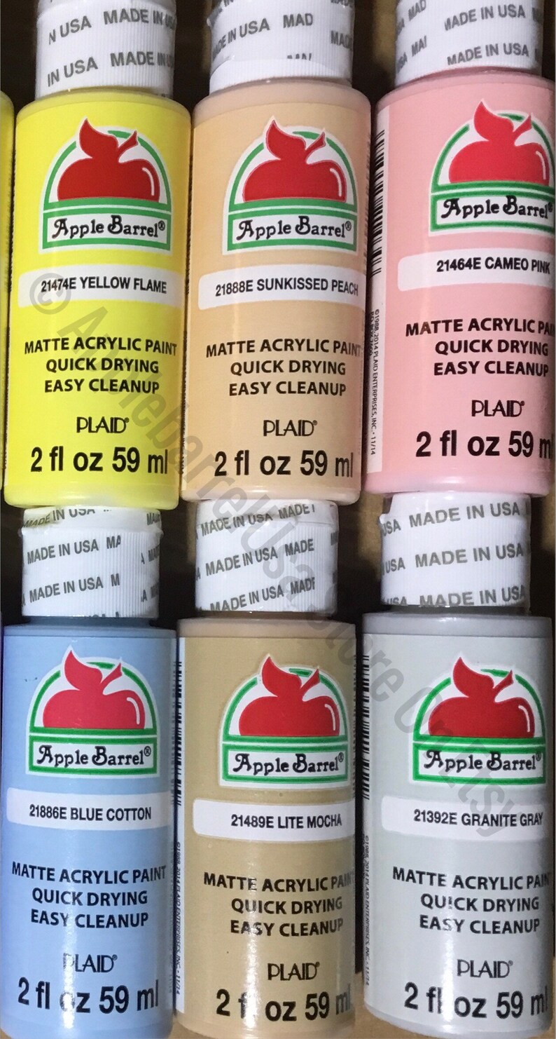 Apple Barrel 12 SOFT Colors Value Pack Matte Finish. Acrylic Etsy UK