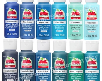 Apple Barrel 12 Pack All Blues SET 3 Colors Acrylic Paint Value