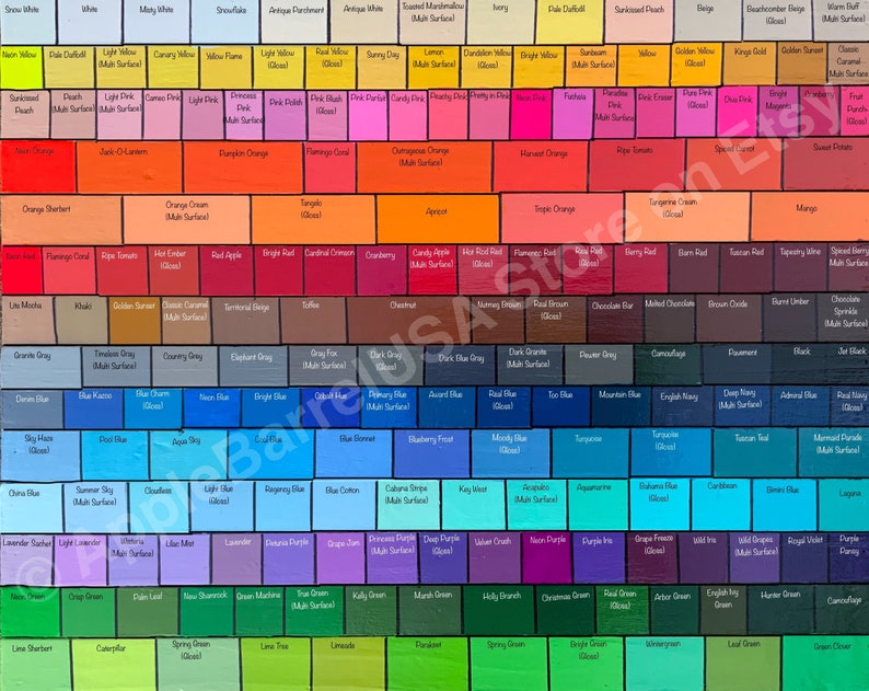 NEW Etsy Exclusive Apple Barrel Colors Chart. Digital - Etsy