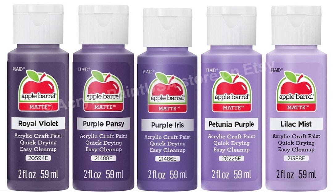 Apple Barrel Acrylic Paint in Assorted Colors (2 oz), 21486, Purple Iris