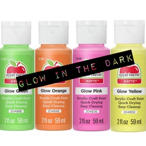 FolkArt Neon Blacklight Acrylic Craft Paint, Matte Finish, Red, 2 fl oz, Size: 2oz