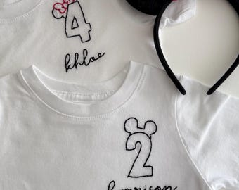 Birthday Number Tee with Magical Mouse Hat