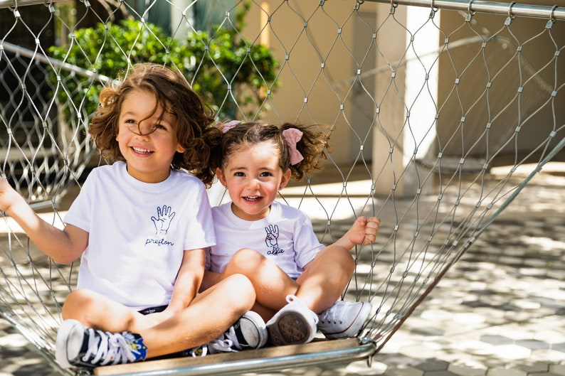 This Many Happy Birthday Tee Embroidery Shirt Custom Handmade hand holding up fingers image 9