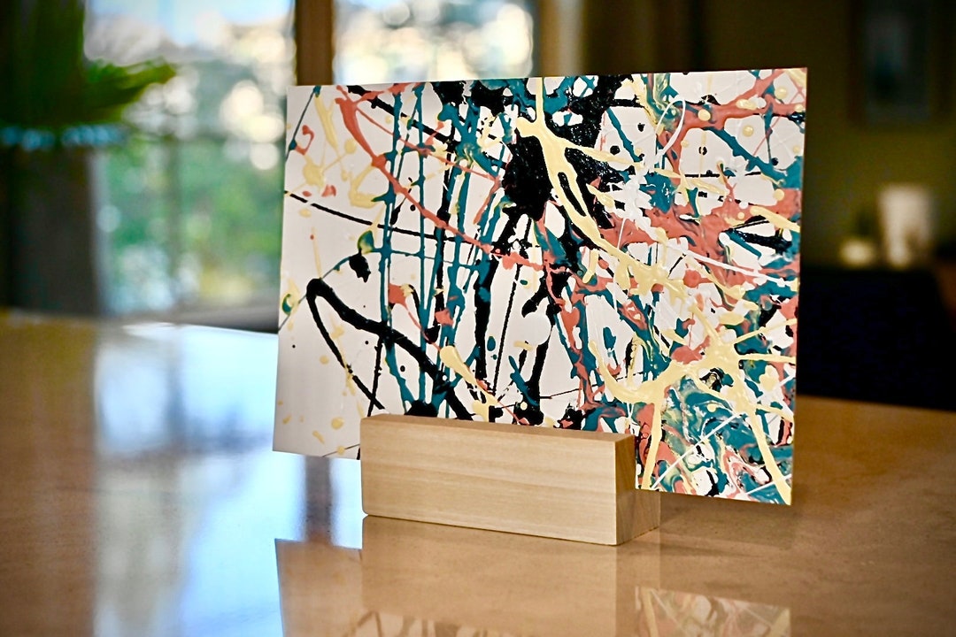 Tabletop Jackson Pollock - Miniature Abstract Impressionist Painting - Etsy
