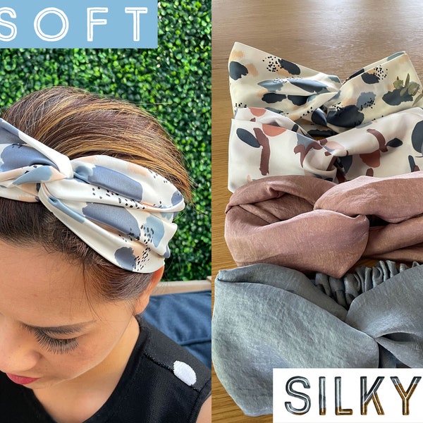 Soft Silky Stretchy Chunky Headband with Twist