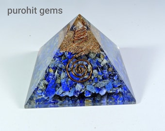 Lapis Lazuli Pyramid: Natural Oregon Gemstone, Healing Crystal