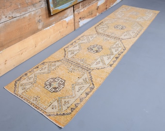 2x10 TURKISH VINTAGE RUNNER,Oushak Handmade Wool Rug,2x10 Runner Rug,Unique Rug,Wool Area Rug,Bohemian Runner,Vintage Carpet,6352