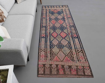 2'9 x 8'3 Ft Oushak Runner, Turkish Runner Rug, Hallway Rug, 3x8 Rug, Handmade Wool Rug, Anatolian Rug, Kitchen Rug Runner