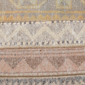 1&#39;9 x 3&#39; Ft Turkish Vintage Rug, Door Mat, Bath Mat, Handmade Wool Small Rug, Bathroom Rug, Front Mat, Entryway Rug, 2x3 Rug, Desk Mat