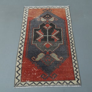1&#39;8 x 3&#39; Ft Turkish Small Rug, Housewarming Gift, Hand Knotted Rug, Home Decor, 2x3 Wool Rug, Entryway Rug, Kitchen Rug, Turkish Rug 2x3