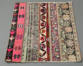 Tapete vintage para hall de entrada, capacho, tapete de banheiro, tapete pequeno de lã feito à mão, tapete para entrada, tapete para lavanderia, tapete para banheiro, decoração de cozinha, cinza.