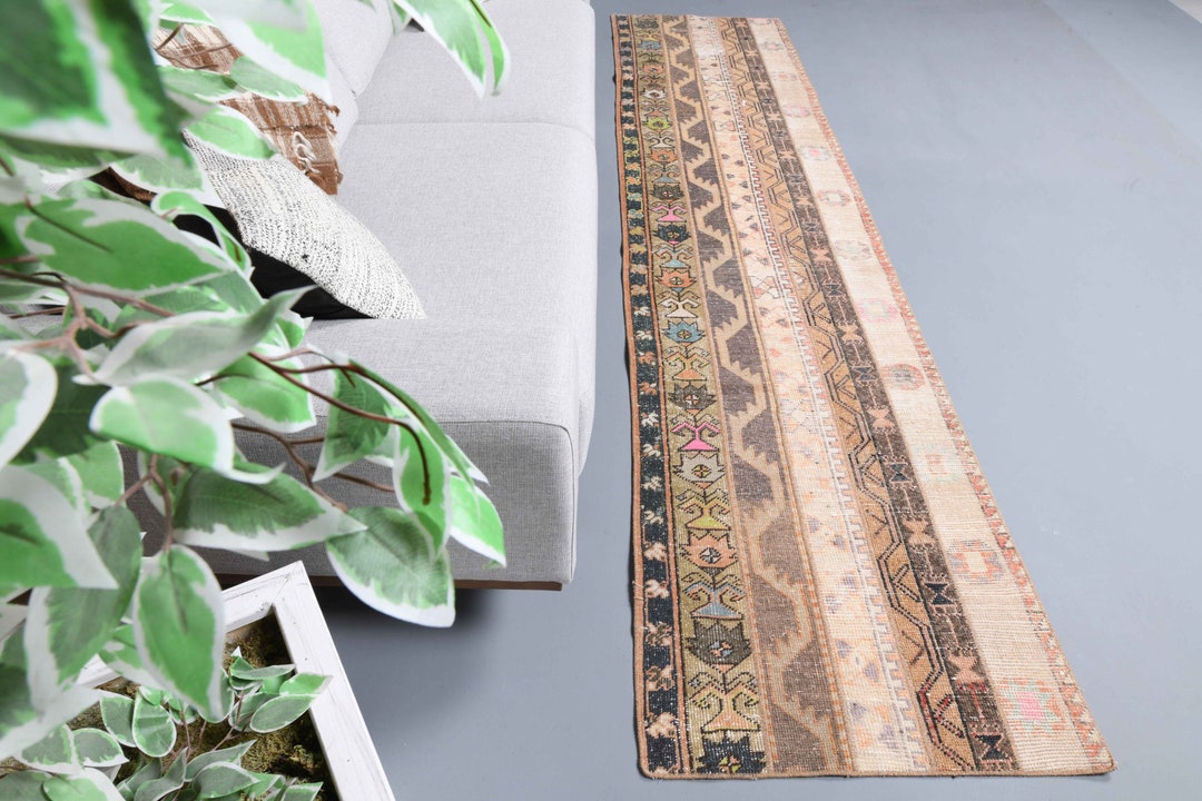 2'4 X 10'4 Ft PATCHWORK RUNNER RUG, Vintage Turkish Rug, Door Mat ...
