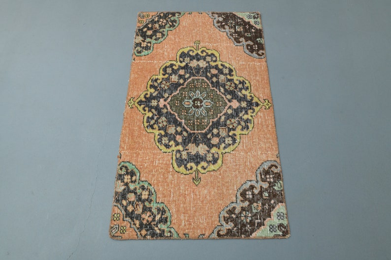 2'0 x 3'3 Ft Turkish Small Rug, Door Mat, Handmade Wool Rug, Entryway Rug, Laundry Rug, 2x3 Rug, Turkish Door Mat, Welcome Mat, Tiny Rug