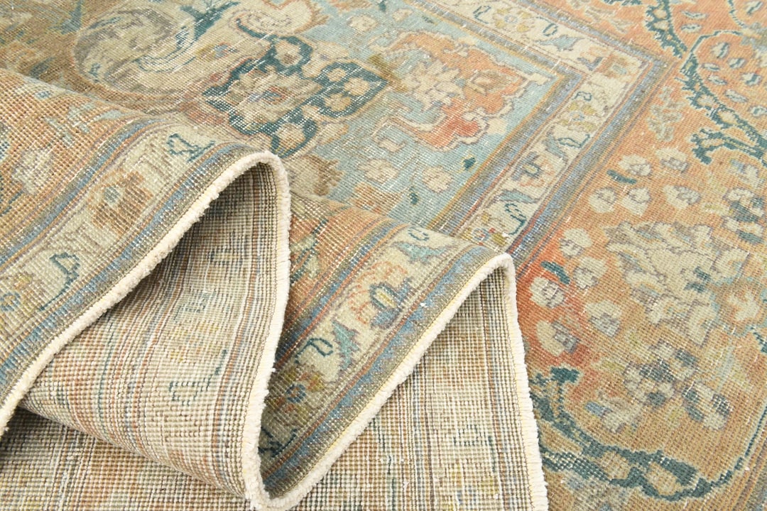 7x12 Rug 9'7x12'5 Ft HANDWOVEN VINTAGE Rug, Minimalist, Floral Design, Boho Chic ...