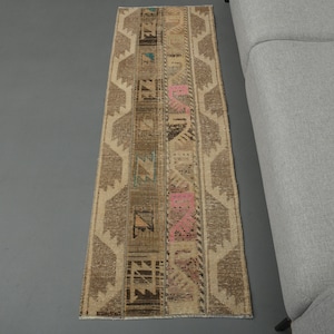 1&#39;8 x 5&#39;6 Ft Turkish Runner Rug, Vintage Runner, Wool Rug, Oushak Runner, 2x6 Rug, Entryway Rug, Home Decor, Antique Rug, Patchwork Carpet