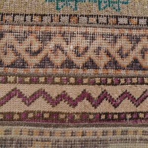 1&#39;7 x 6&#39;2 Ft Turkish Runner, Vintage Runner, Oushak Runner, Antique Rug, Anatolian Rug, 2x6 Rug, Entryway Rug, Kitchen Rug Runner