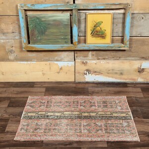 2 x 3 Ft Vintage Small Rug, Turkish Door Mat, 2x3 Rug, Entryway Rug, Turkish Rug 2x3, Vintage Rug 2x3, Handmade Rug, Home Decor
