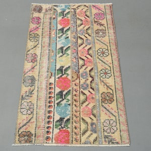 1.8x3.3 Ft Turkish Door Mat, Handmade Rug, Small Rug, Wool Rug, Entryway Rug, Kitchen Rug, Bathroom Rug, Mini Rug, Turkish Rug 2x3, Bath Mat