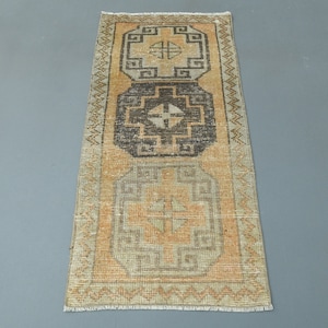 1&#39;7 x 3&#39;4 Ft Vintage Small Rug, Door Mat, Handmade Rug, Wool Rug, Bathroom Rug, 2x3 Rug, Front Mat, Entryway Rug, Decorative Rug, Home Decor