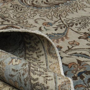 9'9 x 14'9 Ft, TURKISH FLORAL VINTAGE Hand Knotted 10x15 Oversized Rug, Living Room Rug, One of a kind Wool Rug, Same Day Expedited Shipping