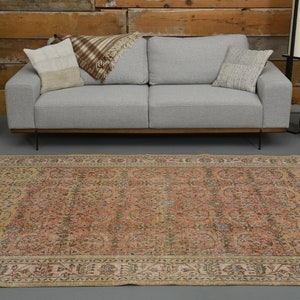6'1 x 10'5 Ft One-of-a-Kind Area Rug for Living Room, 6x10 Bedroom Rug, Dining Room Rug, Office Rug, 6x10 Rug, Handmade Rug, Large Area Rug