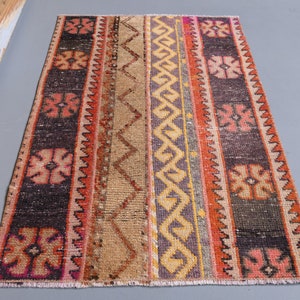 2 x 3 Ft Vintage Rug, Oushak Rug, Small Rug, Door Mat, Handmade Rug, Wool Rug, Bathroom Rug, 2x3 Rug, Front Mat, Entryway Rug, Bath Rug