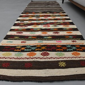 2&#39;4 x 8&#39;2 Ft Handmade Runner Rug, Vintage Oushak Runner Rug, Antique Rug, 2x8 Rug, Turkish Runner, Kilim Runner, Entryway Rug, Hallway Rug